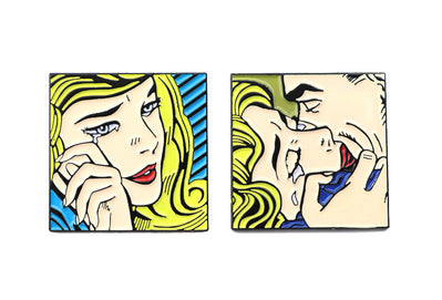 Roy Lichtenstein style 50s pop art designs