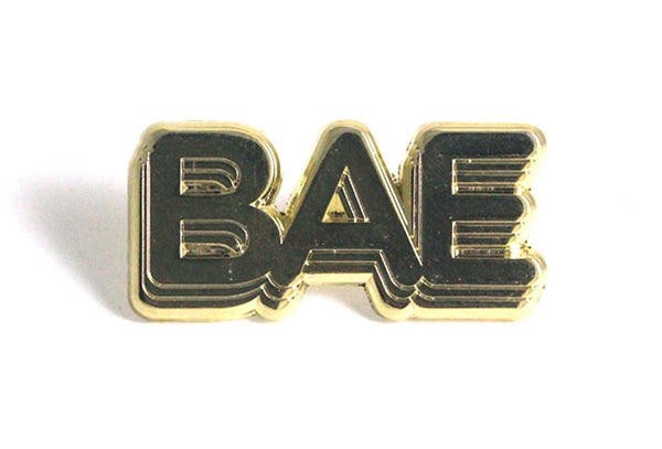 BAE lapel pin gold