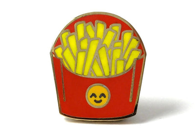 French fries emoji pin