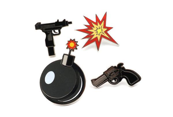 weapon emoji pins