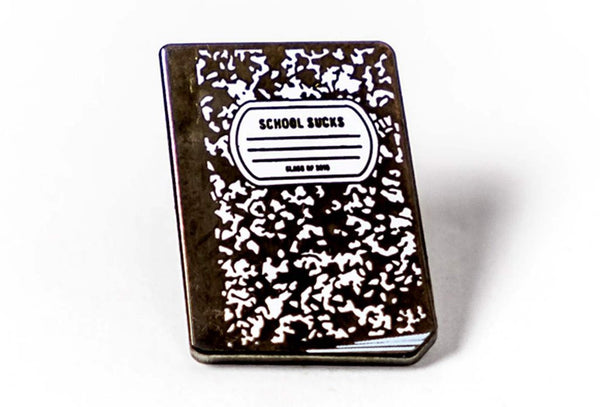 composition notebook pin