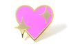 pink heart with stars emoji pin